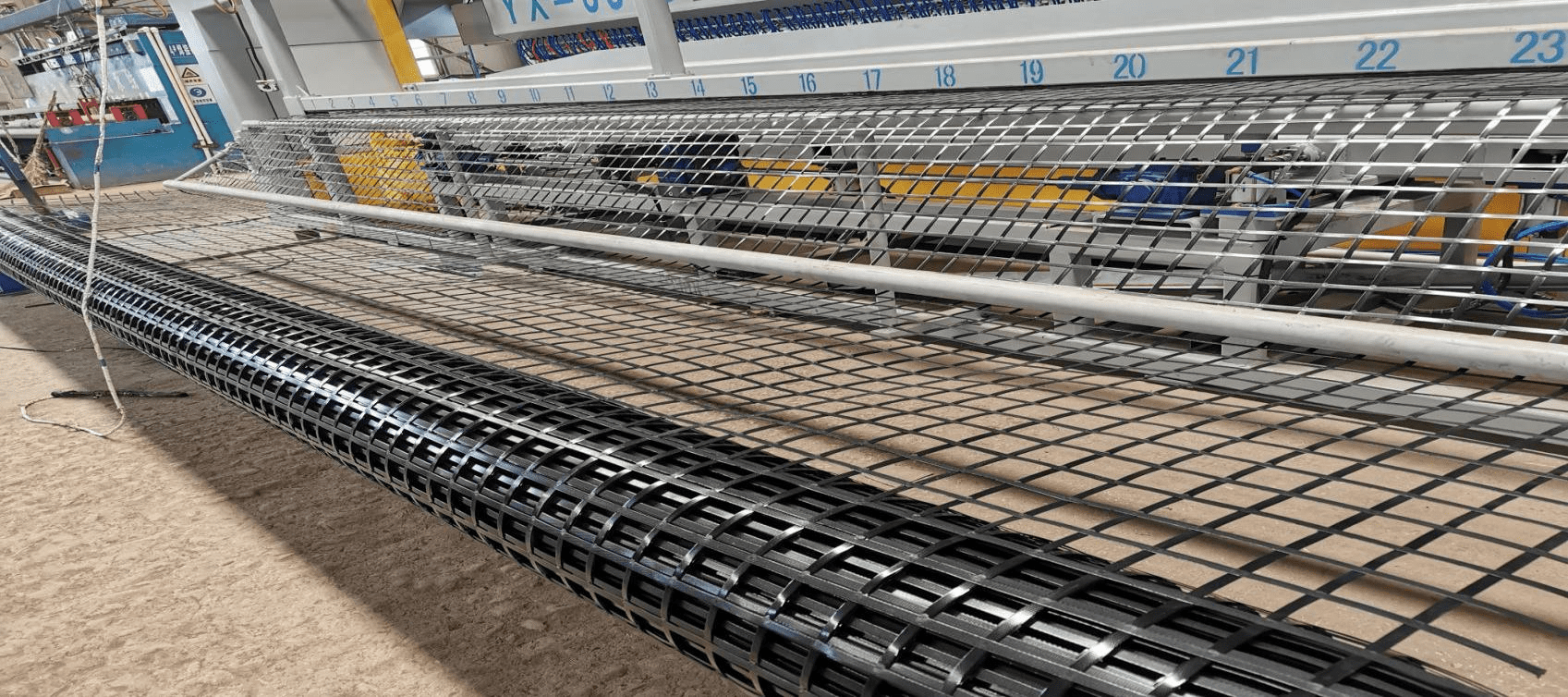 PET welded geogrid,welded geogrid supplier,load support geogrid,soil reinforcement grid,ground stabilization geogrid
